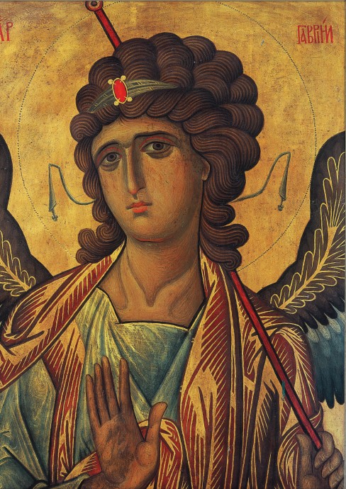 Image of archangel Gabriel, thirteenth-century icon from the Monastery of St Catherine, Sinai, Egypt.